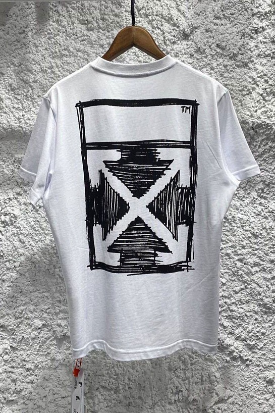 Белая оверсайз футболка Off-White Arrows