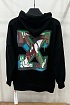 Мужское чёрное худи Off-White Arrows logo-print