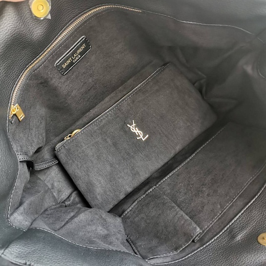 Замшевая сумка Yves Saint Laurent 35x27 см - Black