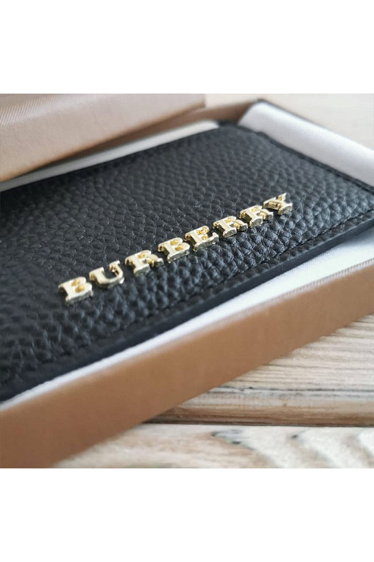 Кожаный кардхолдер Burberry logo-plaque 10.4x7.5 см