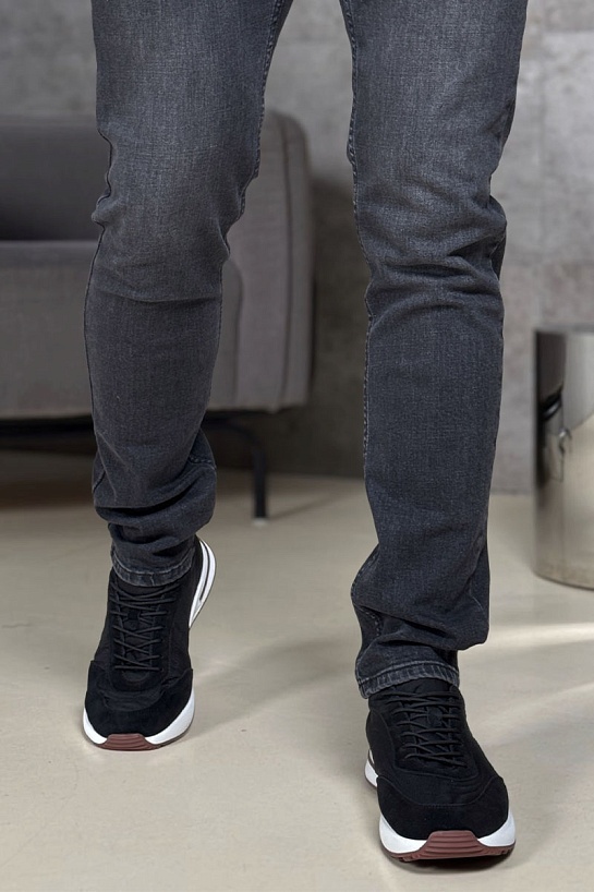 Замшевые кроссовки Loro Piana Week End Walk - Black