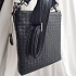 Кожаная сумка Bottega Veneta 27x26 см - Black