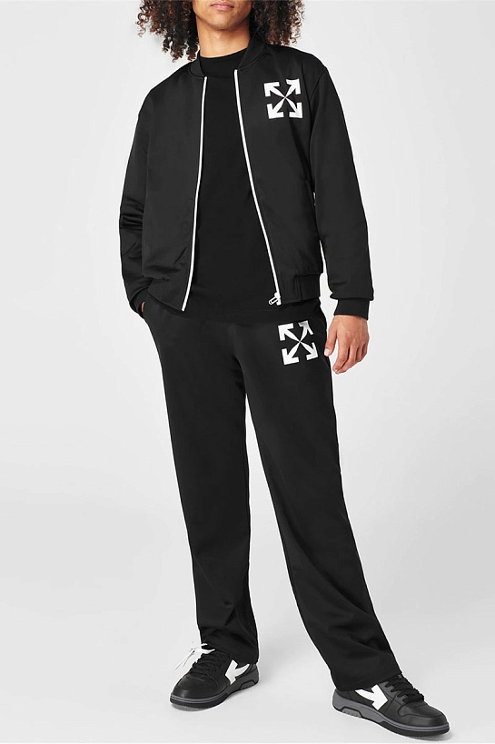 Мужской чёрный костюм Off-White Arrow logo-print