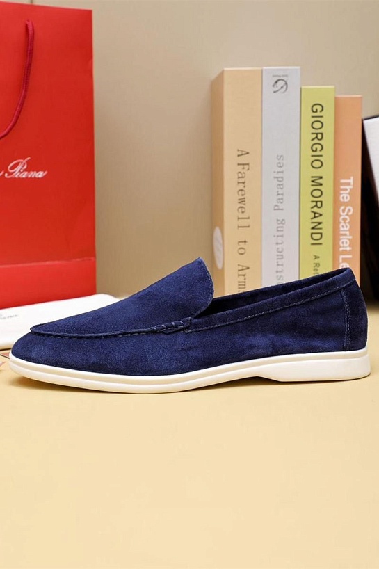 Мужские замшевые лоферы Loro Piana Summer Walk