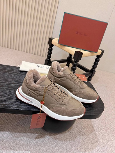 Кроссовки с мехом Loro Piana Week End Walk Evo premium   
