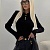 Женское поло с длинным рукавом Schiaparelli premium - Black