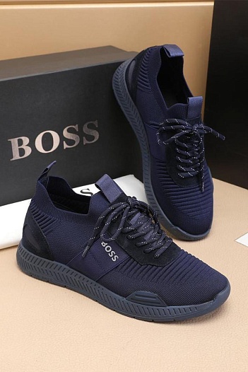 Текстильные кроссовки Hugo Boss Titanium - Navy   