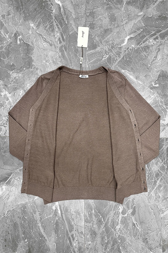 Мужской кардиган Brioni logo-detail - Brown