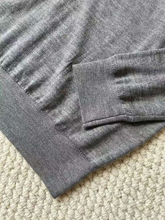 Поло с длинным рукавом Loro Piana Premium - Light Flower Gray