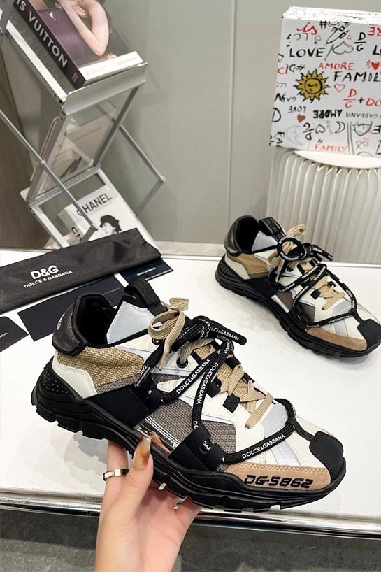 Комбинированные кроссовки Dolce & Gabbana Space - Beige
