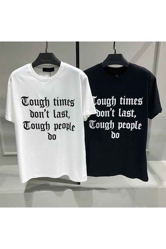 Оверсайз футболка Amiri "Tough Times" - White