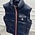 Мужской жилет тёмно-синего цвета Moncler logo-patch