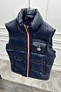 Мужской жилет тёмно-синего цвета Moncler logo-patch