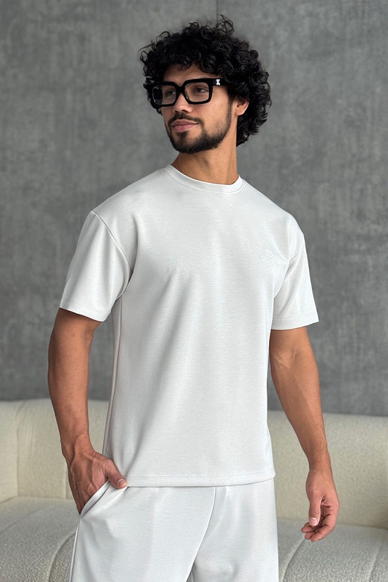 Мужская серая футболка Loro Piana