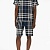 Футболка синего цвета Burberry check motif