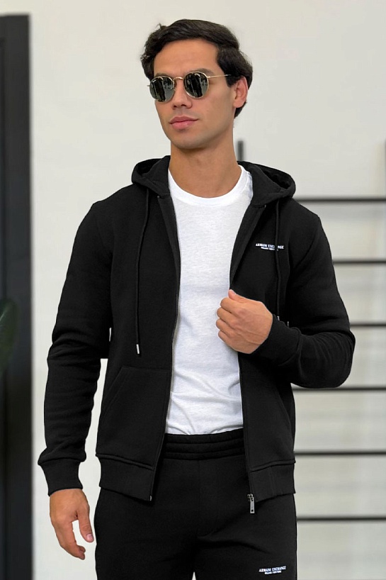 Утеплённая кофта на флисе Armani Exchange