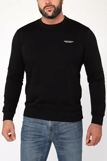 Мужской чёрный свитшот Armani Exchange   
