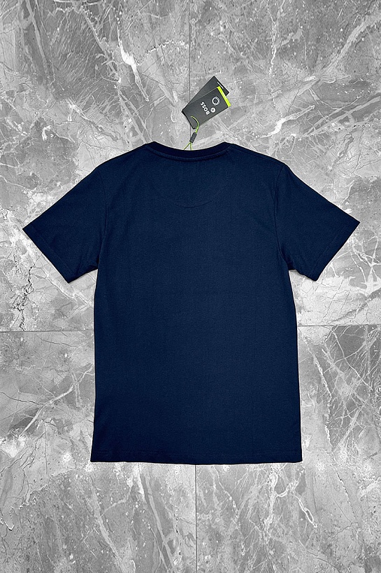 Футболка тёмно-синего цвета Hugo Boss logo-applique