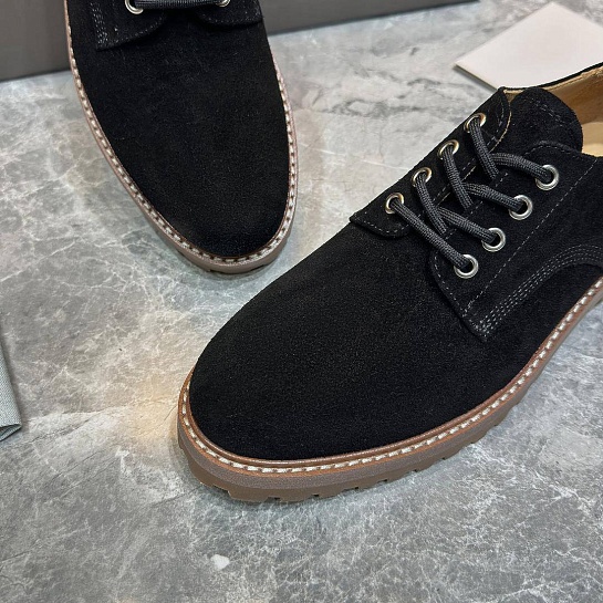 Замшевые ботинки Brunello Cucinelli чёрного цвета