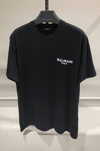 Чёрная футболка Balmain logo-print   
