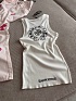 Женская белая майка Chrome Hearts premium