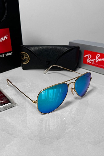 Солнцезащитные очки Ray-Ban Aviator Large Metal - Blue   