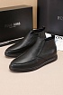 Кожаные лоферы с мехом Hugo Boss high-top - Black