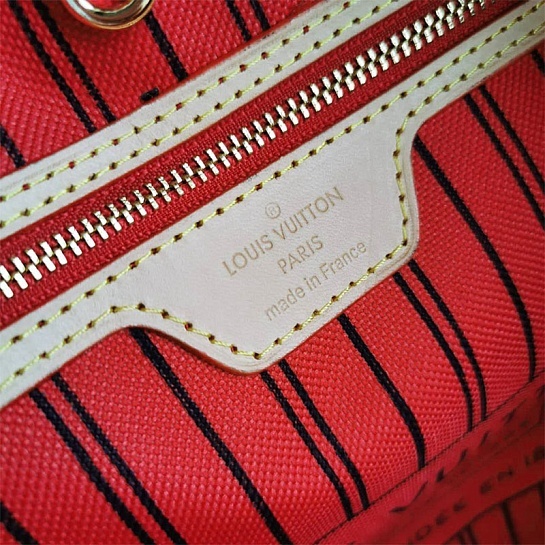 Женская кожаная сумка Louis Vuitton Neverfull MM Damier Ebene 33x30 см