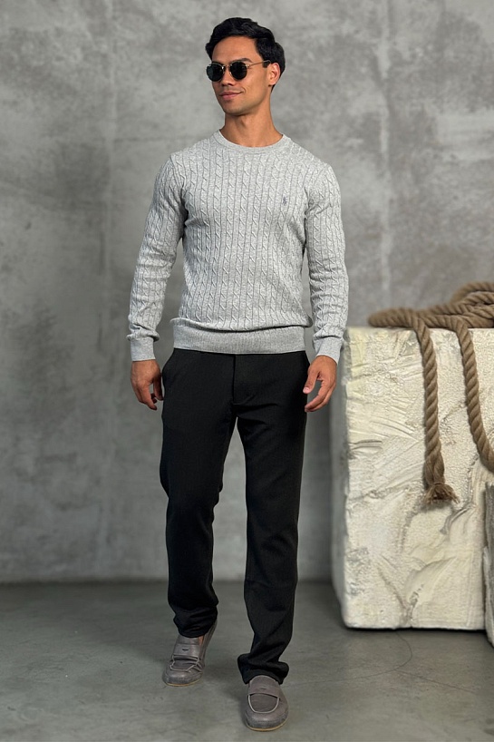 Мужской джемпер Polo Ralph Lauren cable-knit - Light Grey