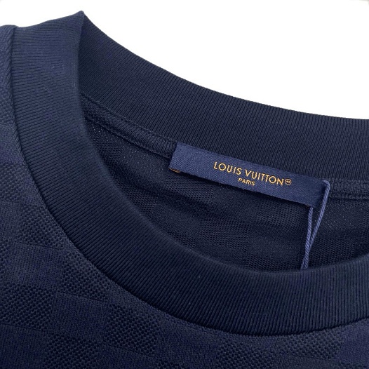 Тёмно-синяя оверсайз футболка Louis Vuitton   