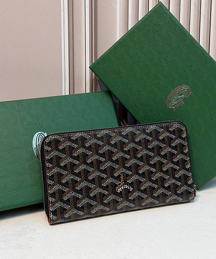 Кожаное портмоне Goyard Matignon GM premium 20x11x2.3 см   