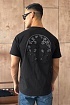 Чёрная оверсайз футболка Gothic logo