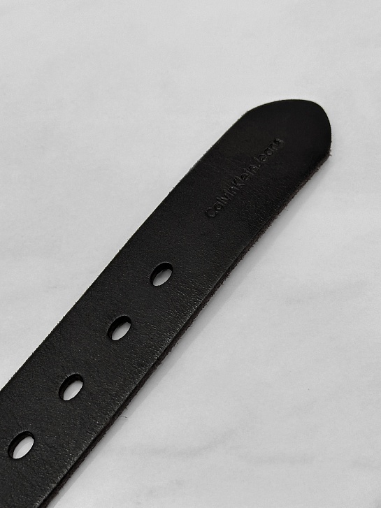 Мужской кожаный ремень Calvin Klein коричневого цвета