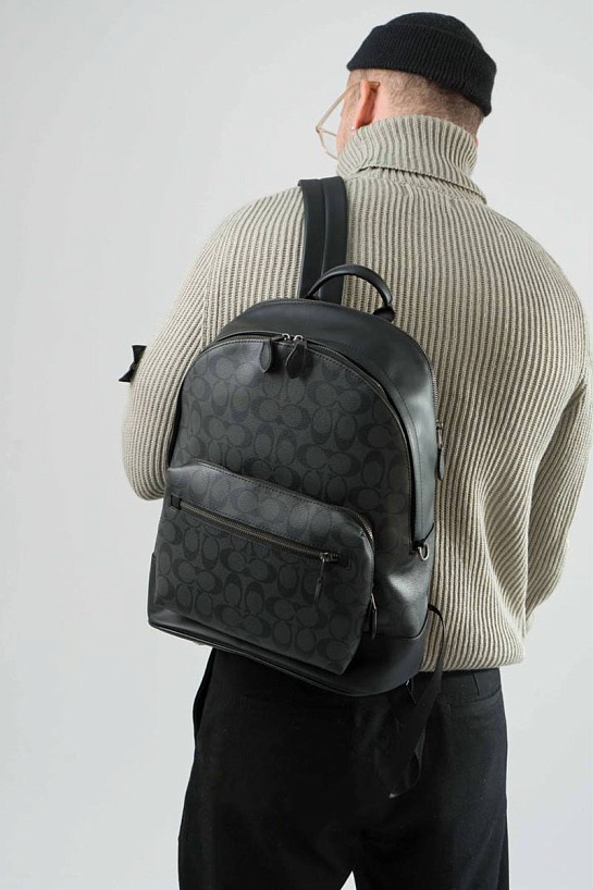 Кожаный рюкзак Coach monogram 40x30x16 см