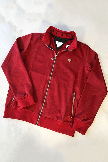 Мужская красная кофта Bottega Veneta logo-plaque   