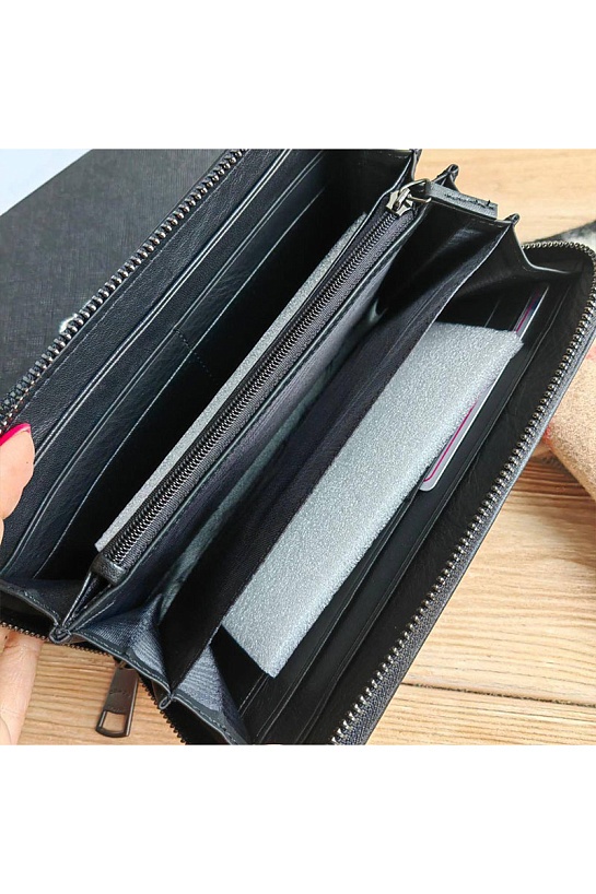 Кожаный кошелёк Coach monogram 20x10 см