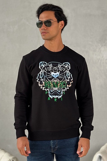 Свитшот чёрного цвета Kenzo Gradient Tiger   