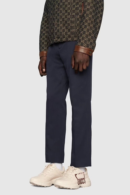 Кожаные кроссовки Gucci Rhyton - Beige