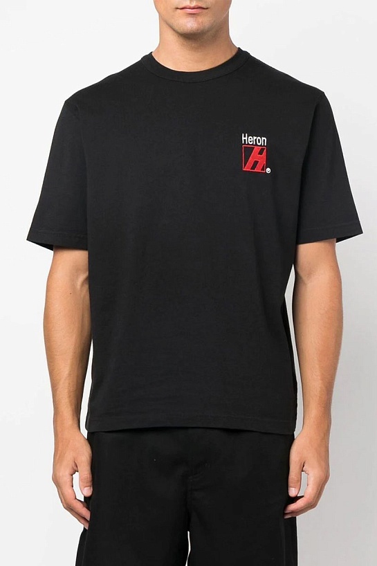 Чёрная оверсайз футболка Heron Preston Multi Censored logo-print
