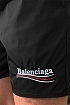 Чёрные шорты Balenciaga Political Campaign logo