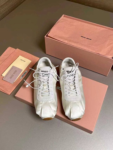 Женские кроссовки MIU MIU Plume Satin premium   