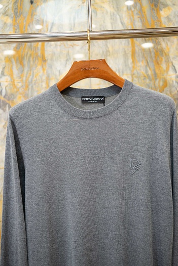 Мужской серый джемпер Dolce & Gabbana premium   