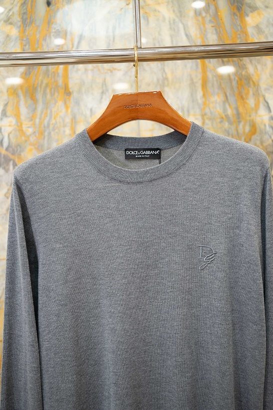 Мужской серый джемпер Dolce & Gabbana premium