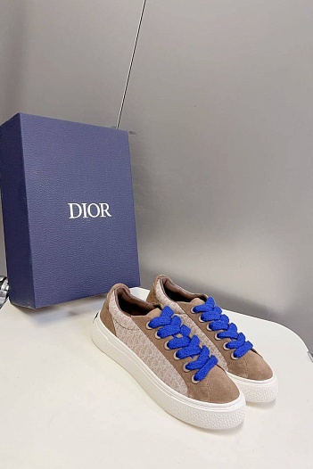 Женские комбинированные кроссовки Dior - Brown   