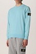Мужской свитшот бирюзового цвета Stone Island Compass-patch