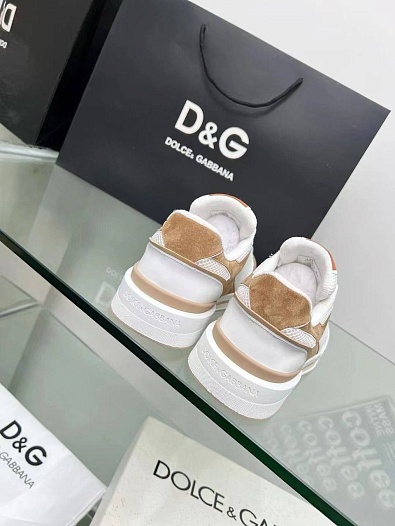 Женские комбинированные кроссовки Dolce&Gabbana New Roma   