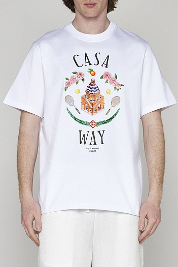 Белая футболка Casablanca Casa Way   