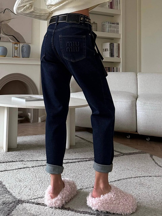 Женские синие джинсы MIU MIU