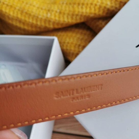 Кожаный ремень Yves Saint Laurent - ширина 2 см (3 расцветки)