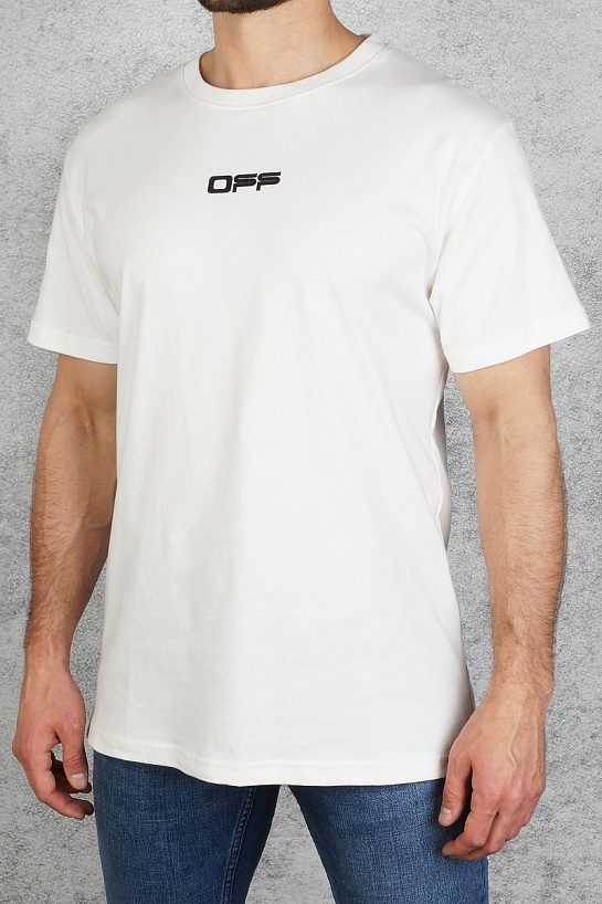 Белая оверсайз футболка Off-White "Cabin Baggage"